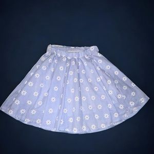 DAISY SKIRT with Blue & White Check Seersucker• Med./Sm. •Elastic Waistband•